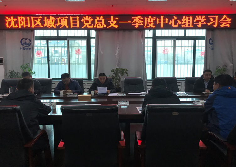 沈陽區(qū)域項目黨總支組織召開2019年一季度中心組學(xué)習(xí)